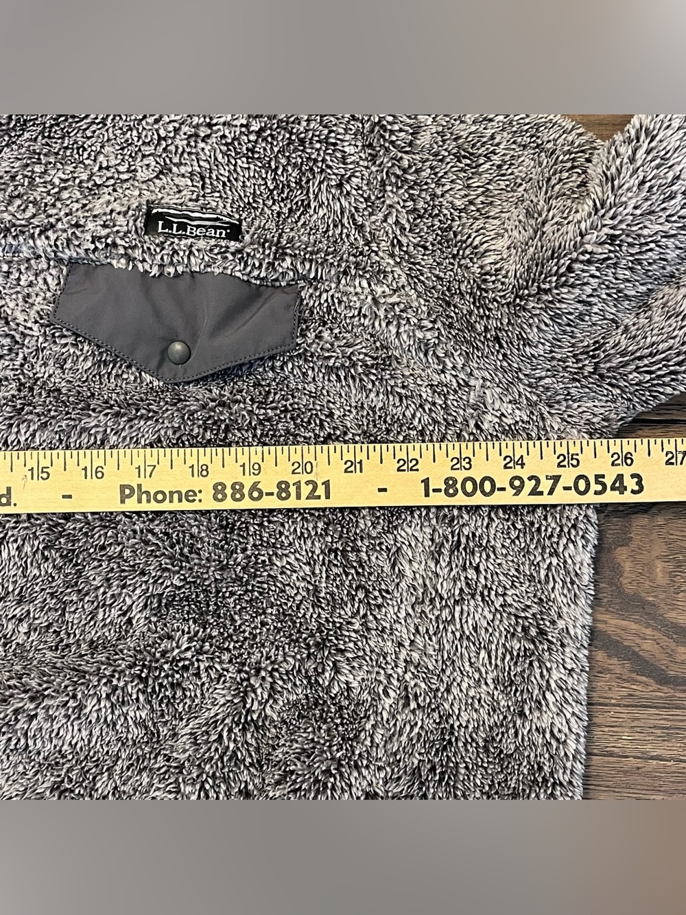 L.L. Bean Grey Snap Fleece Womens 1X - Picture 6 of 7